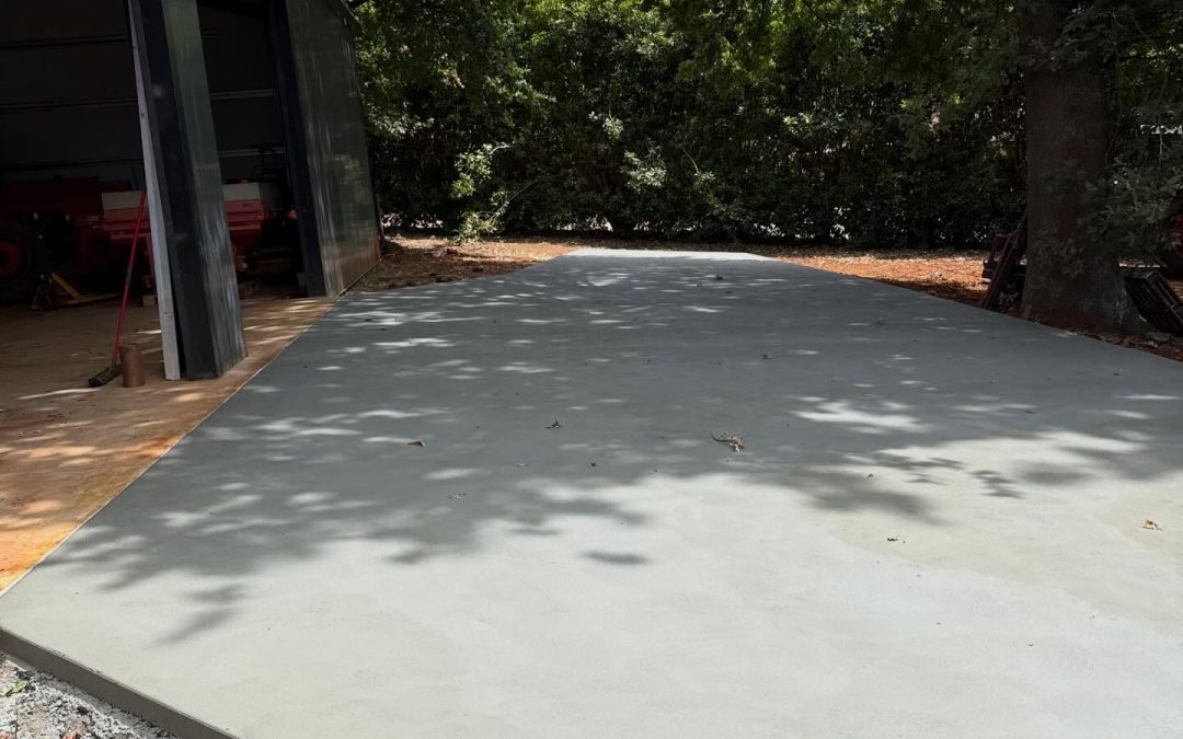 Little Apron / Driveway For Client who we previously done his shed out in the red dirt country Silvan